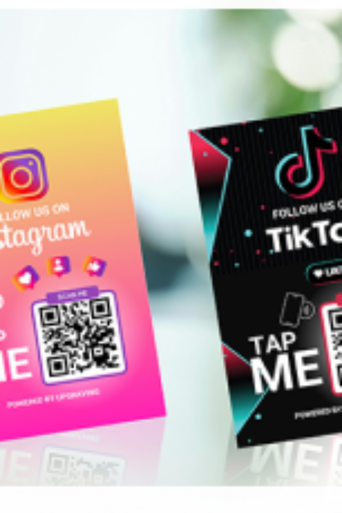מדבקת עוקבים לאינסטגרם +  מדבקת עוקבים לטיקטוק